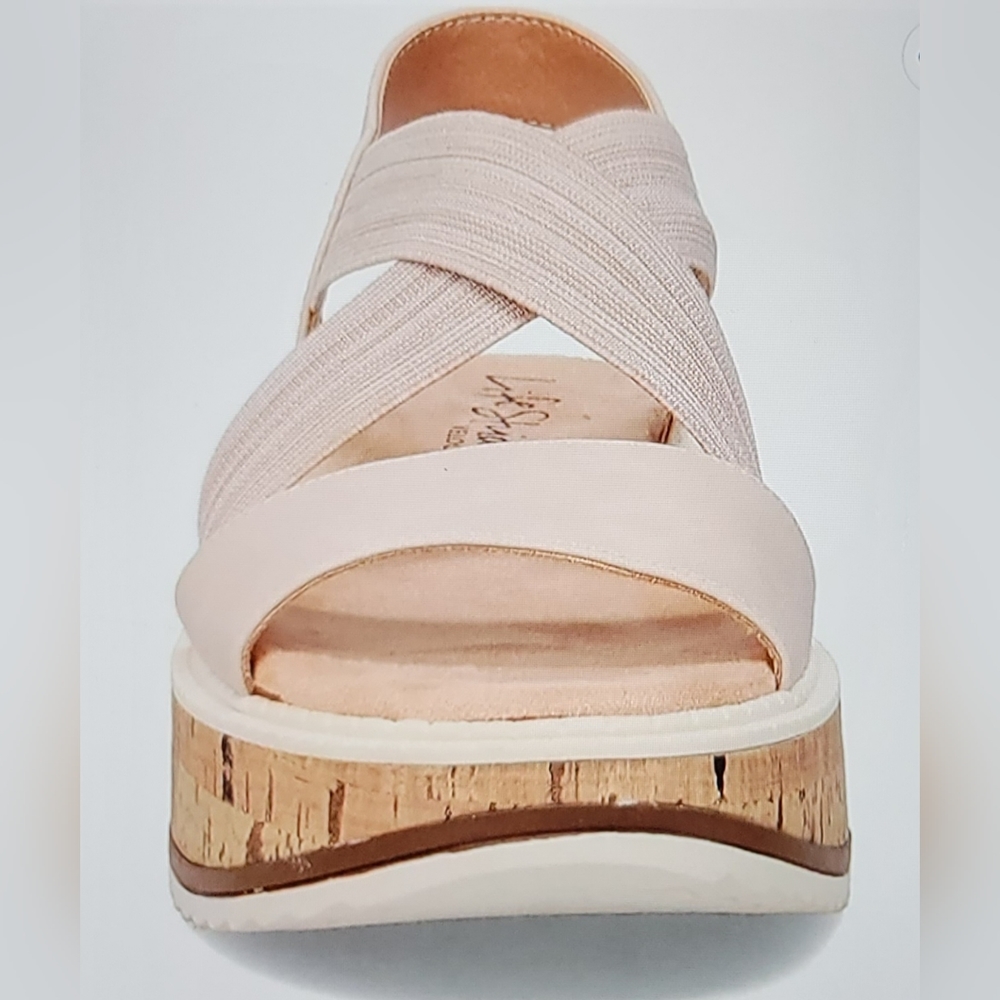 NIB LIFESTRIDE ULTIMATE WALKING SANDAL VELOCITY 2.0 TECHNOLOGY 10W ALMOND - Picture 2 of 12